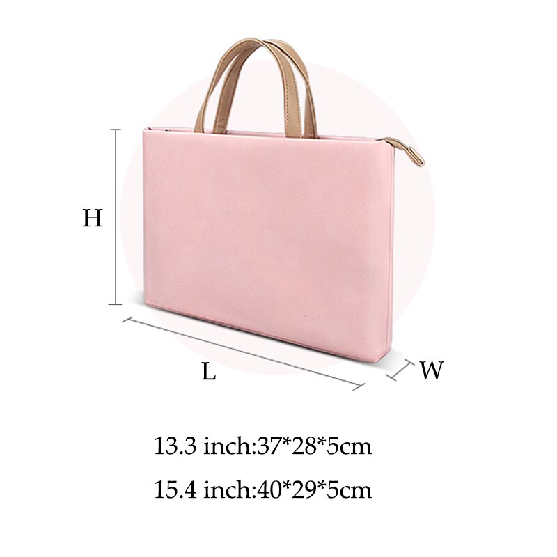Bolsas de oficina de cuero sintético para mujer, cartera para ordenador portátil de 15,4 pulgadas, bolso de negocios