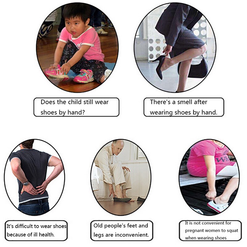 Stainless Steel Metal Shoehorn Adjustable Handle Shoe Horn