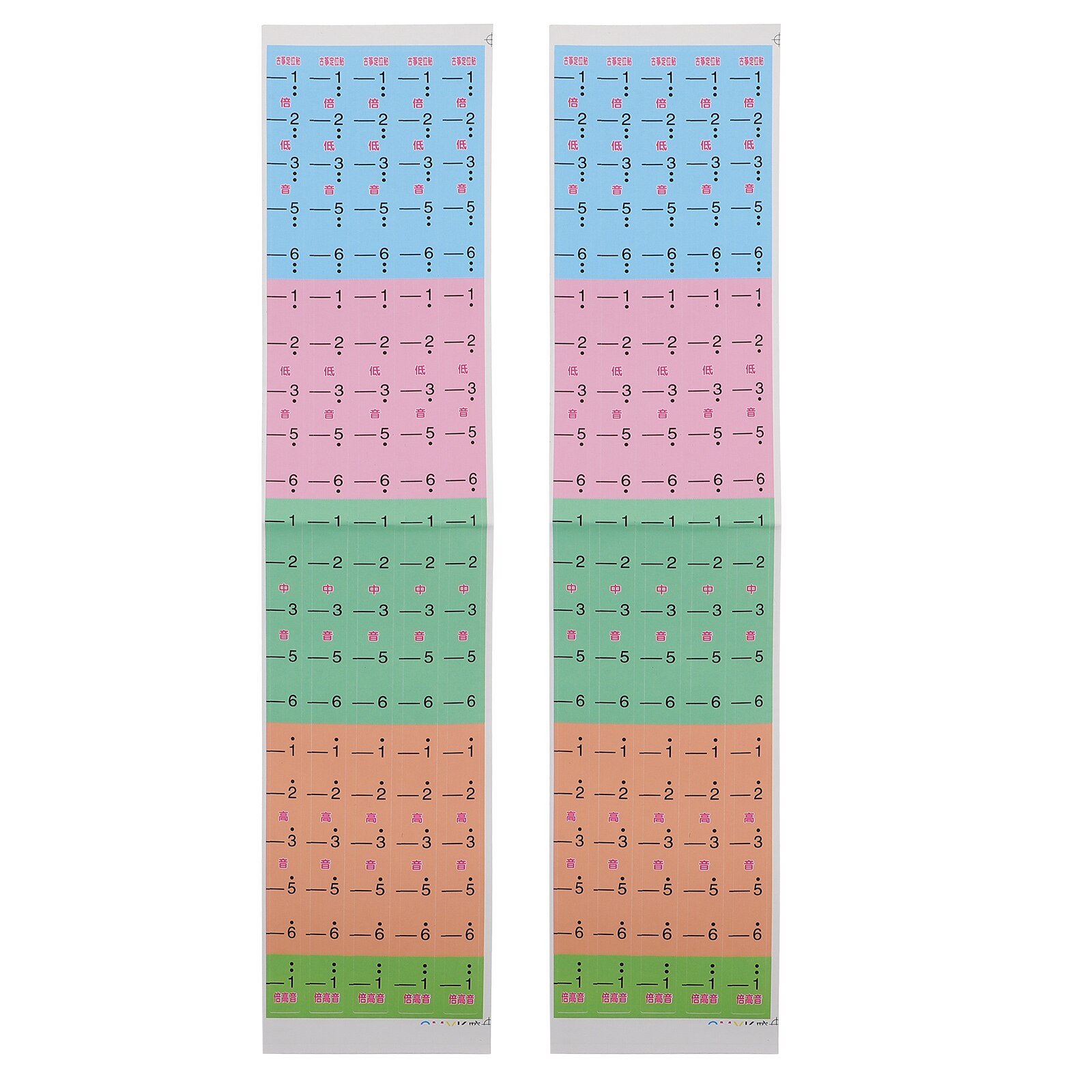 2Pcs Guzheng Scale Stickers Chinese Guzheng Notes Stickers for Beginner Practice: Default Title