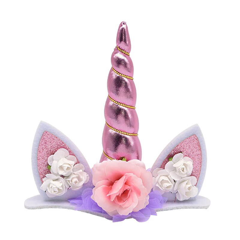 Décoration de gâteau licorne corne de licorne | Fournitures de gâteau de fête d'anniversaire, manuels de fête pour enfants, décor de gâteau de réception pour bébé: C04-1 piece