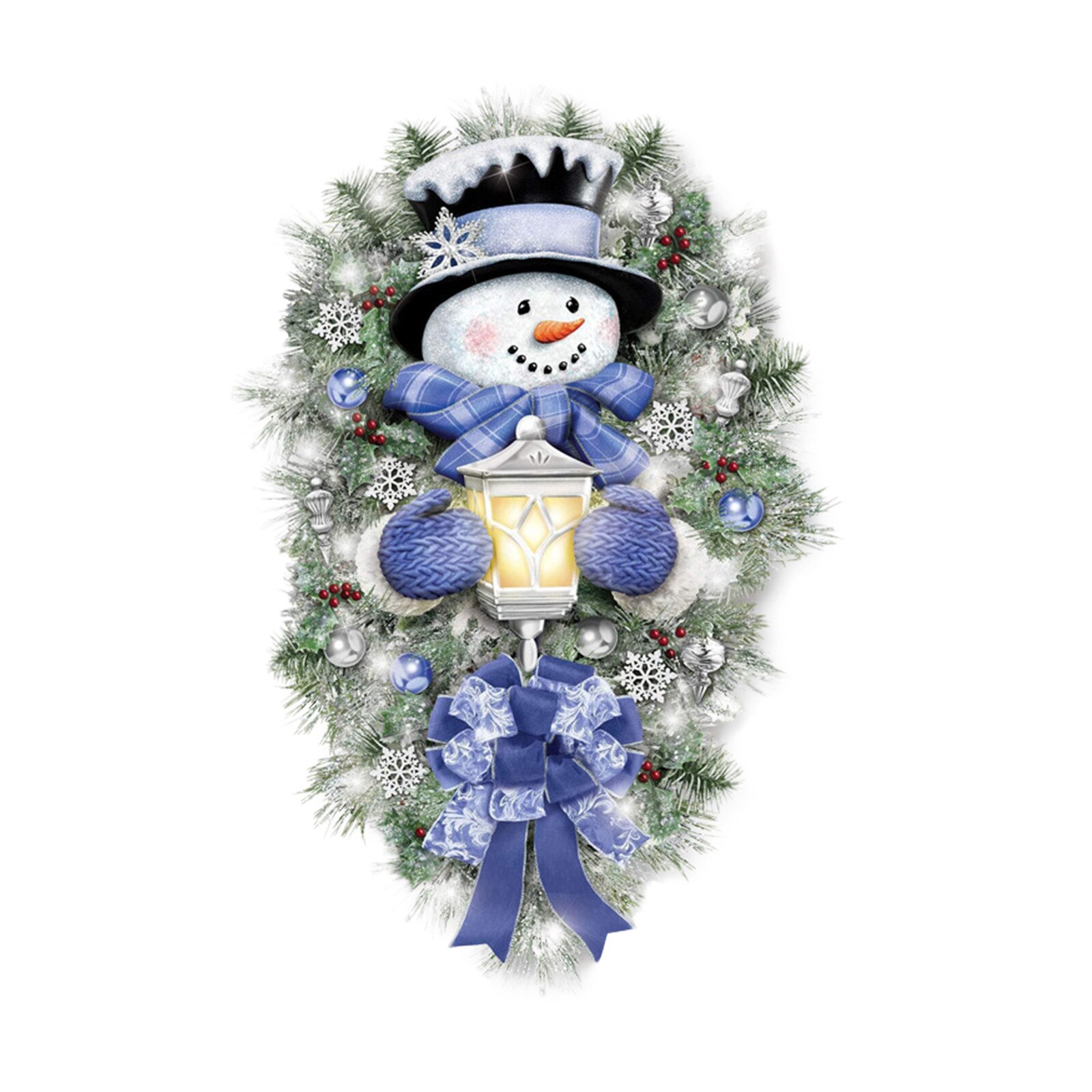 Christmas Tree Rotating Sculpture Train Decorations Paste Window Paste Stickers Adesivos de parede Doll Hang Decorations navidad: G