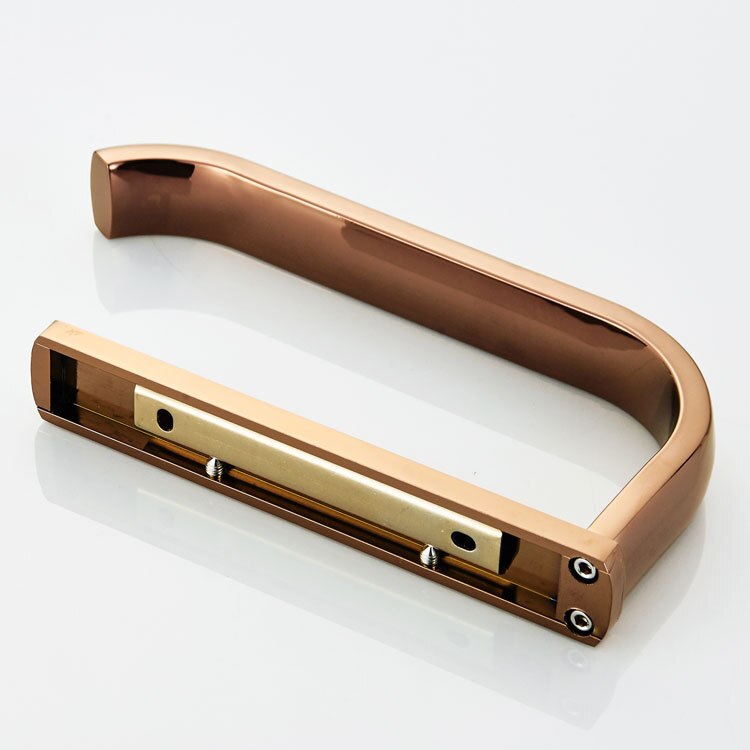 Rose gold Solid Brass Toilet Paper Holder Luxury Simple Polished Wall Mounted Tissue Box Roll Holder Bathroom Accessories