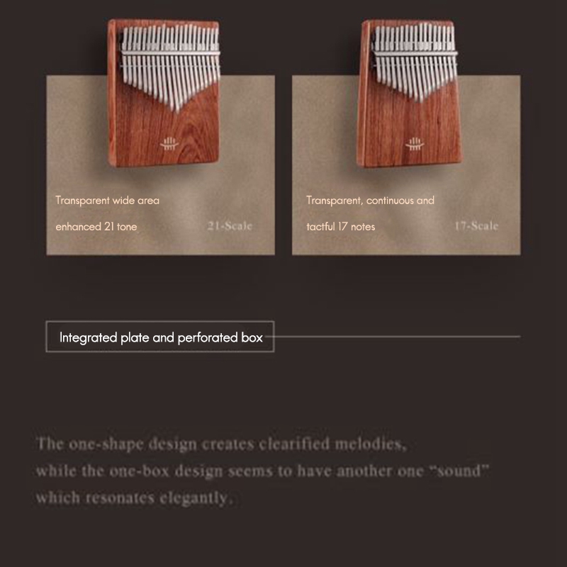 Hluru Kalimba Instrument Duim Piano Zambian Guibourtia Kalimba Mbira Muziekinstrument