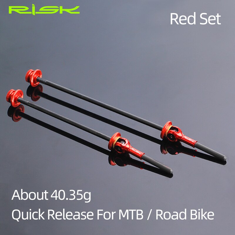 Titanium Ti Skewer Bikes Quick Release QR Mountain Skewer lever MTB Bicycle Cycling Hub Road Bike Quick Release MTB parts: MTB Red Type2