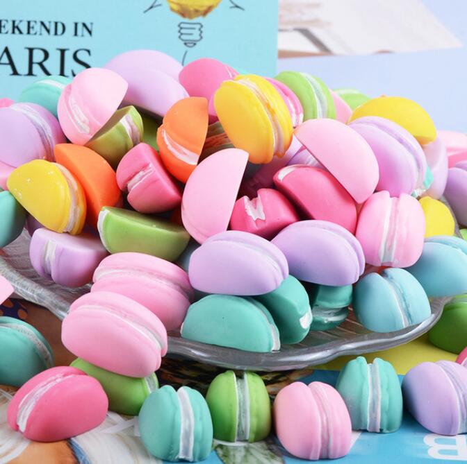 Décorations macarons Kawaii en résine, embellissements pour Scrapbooking, accessoires de bricolage, artisanat, 20 pièces/lot: mix color