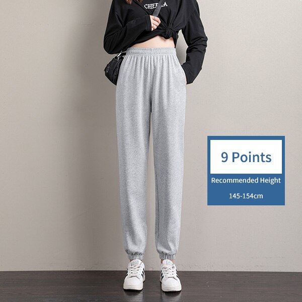 Pantalon de sport de style coréen pour femme, jogging taille haute, Streetwear, Harajuku, Baggy, Vintage