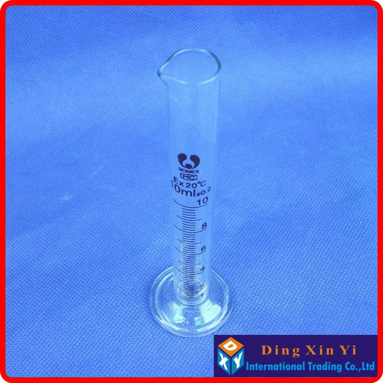 (8 Stuks/partij) 10Ml Meten Afgestudeerden Afgestudeerd Cilinder, Glas Graduate Glas Maatcilinder