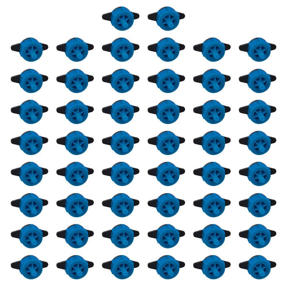 50pcs/set Blue Sprinkler Garden Irrigation 360 Degree Mini Flow Dripper Drip Head Adjustable Drip Emitter On-line Flow Tools