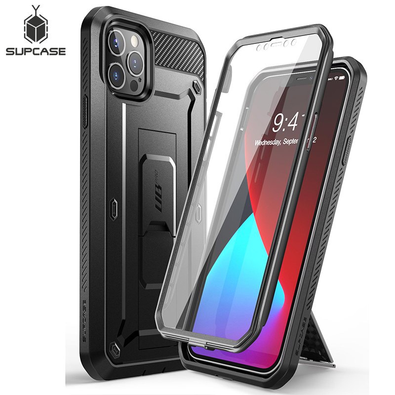 For iPhone 12 Pro Max Case 6.7" (2020) SUPCASE UB Pro Full-Body Rugged Holster Cover with Built-in Screen Protector & Kickstand