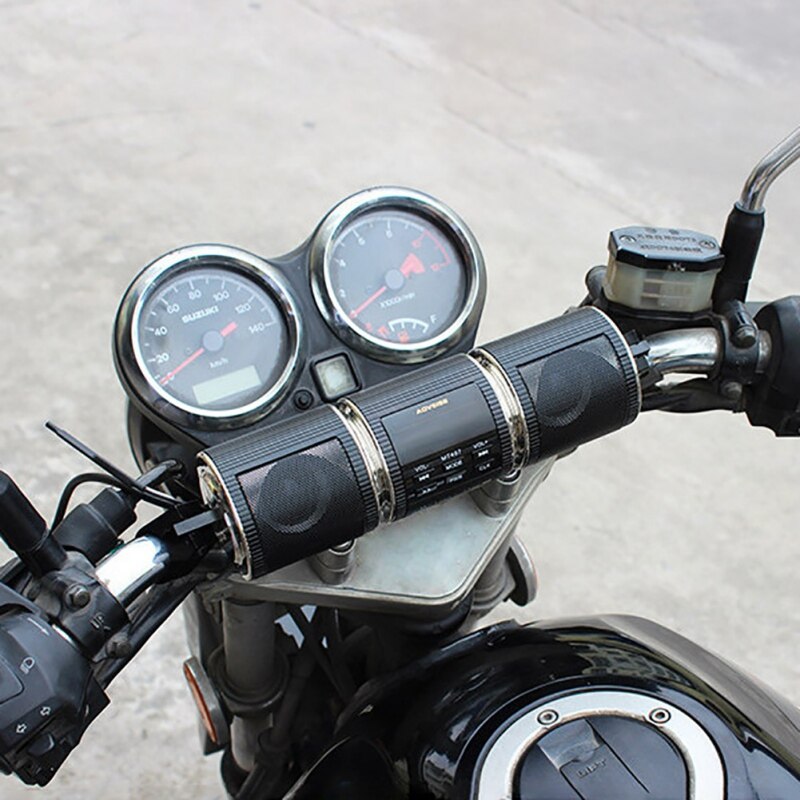 Reproductor de música de moto FM Radio Bluetooth motocicleta impermeable manillar Audio amplificador estéreo sistema de altavoz MP3 USB 12V