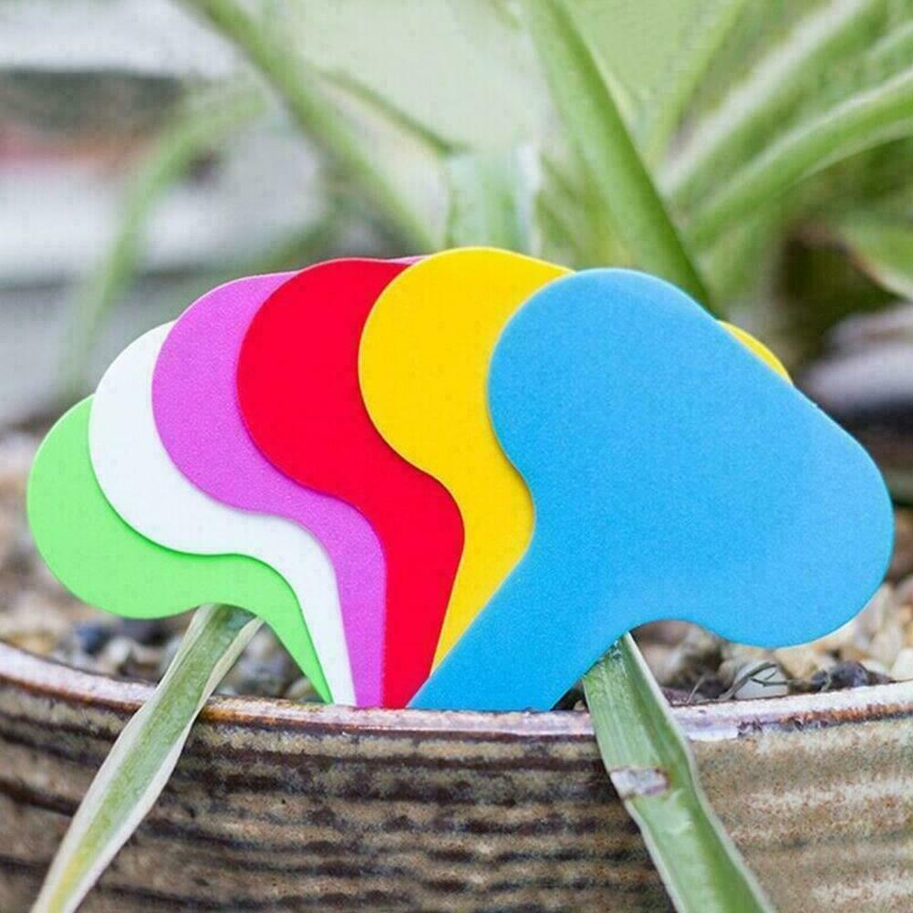 100Pcs Plant Labels 7 Colours Garden Stakes Markers Tags Waterproof Re-Usable Markers Flower Vegetables Potted Sign Stakes