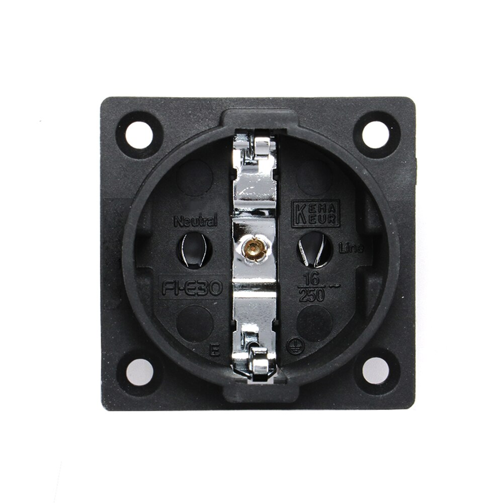 YTER FI-E30 Electrical Plug - Pure Copper Schuko Socket - Gold Plated - 15A Rated Current: Rhodium plated