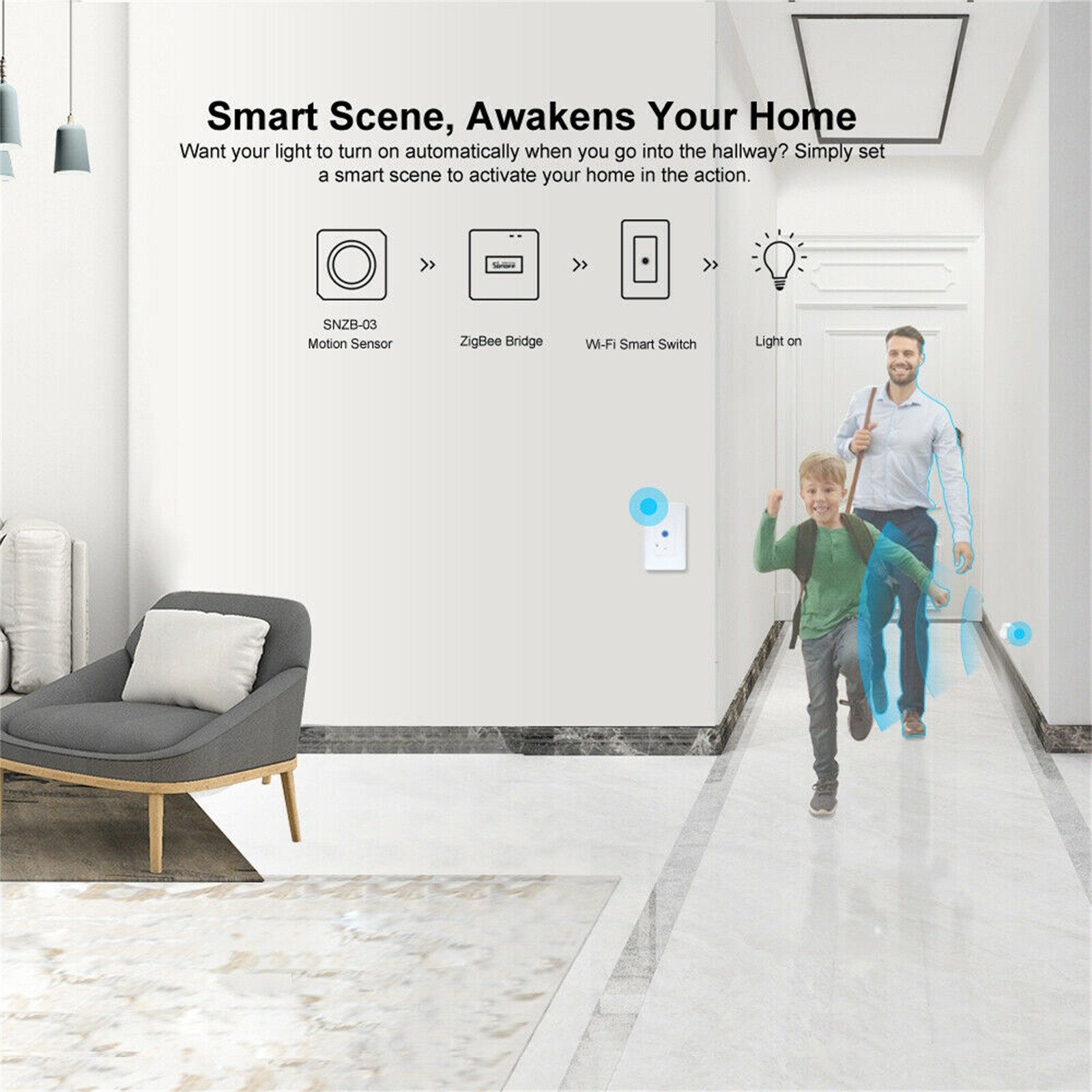 Motion Sensor Smart Home Detect Alarms for Android IOS Smart Wifi Remote Motion Sensor