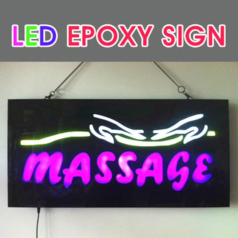 Hanging massage open neon LED night light signboard nail bar salon wall decoration commercial lighting display board