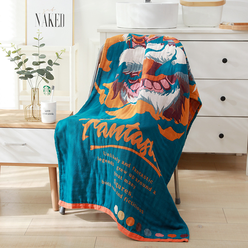 Cusack 23 style kwiatowe w stylu boho Cartoon miękka przędza bawełniana ręcznik kąpielowy dla dzieci dorosłych mężczyzn kobiet 80x160 cm dobrej jakości