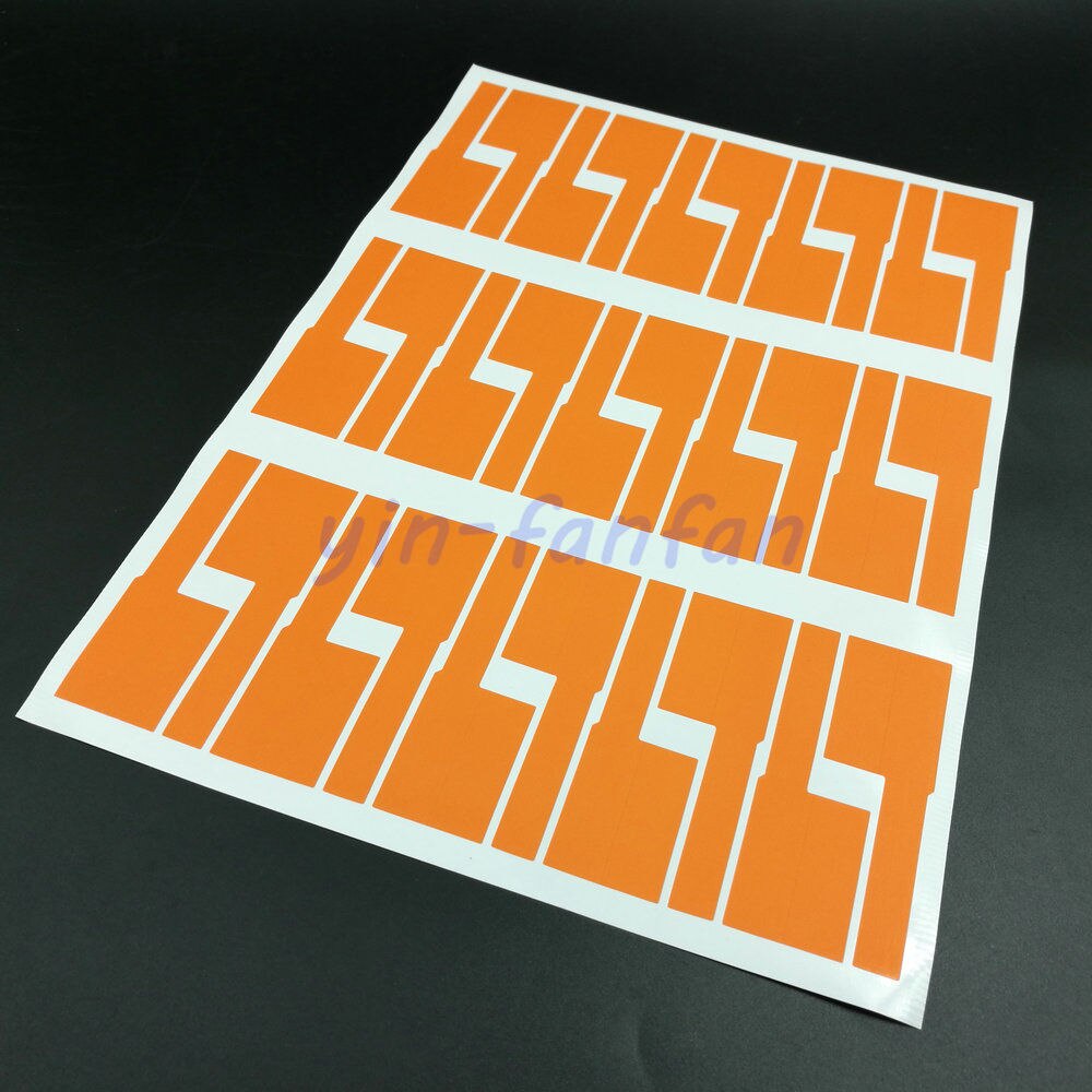Waterproof Tearproof oilproof Network Cable Labels Sticker 84x26mm 300pcs A4 Size Blank Label Multi-colour: orange