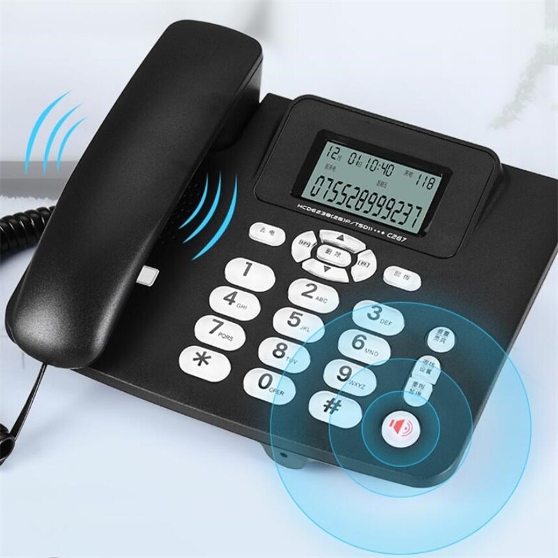 Home hotel telefone com fio com fio, telefone de desktop, escritório, telefone fixo, identificação de chamada