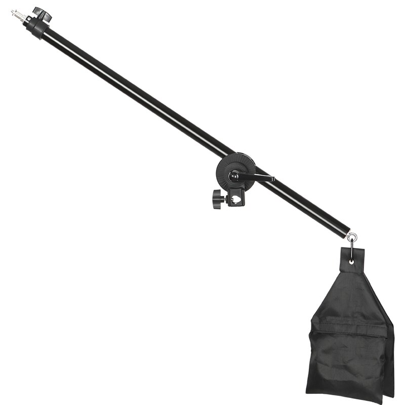 Trépied lumineux pour Studio Photo, 2M, avec bras de flèche en porte-à-faux de 135CM et sac de sable vide pour la photographie, support d'éclairage Softbox: WHITE