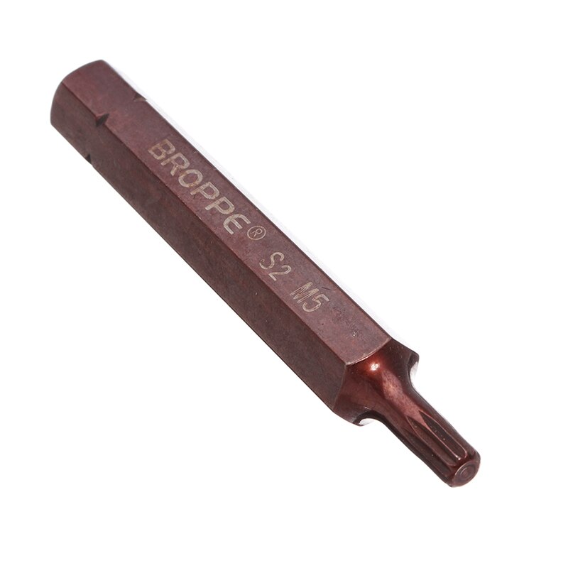 Broppe 5Pcs M5-M12 75mm Magnetic Star Screwdriver Bit S2 Steel 10mm Hex Shank M5/M6/M8/M10/M12