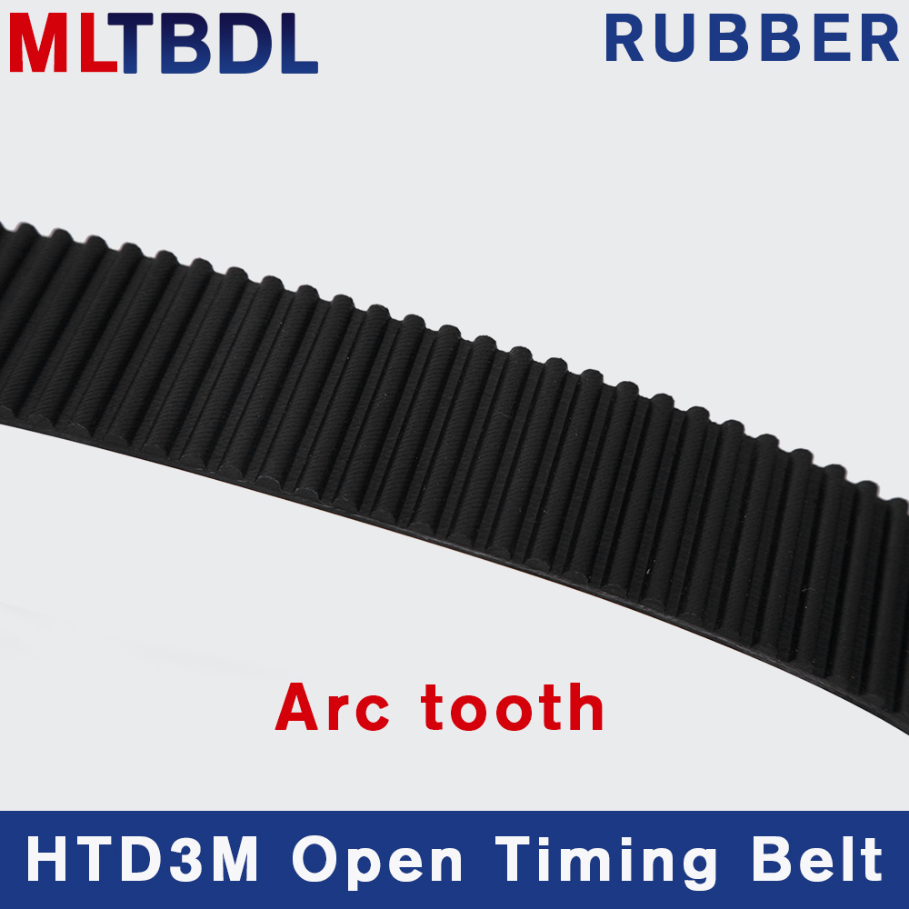 Arc Tand Htd 3M Open Synchrone Riem Breedte 6/9/10/12/15/17 /20/25 Mm Rubber Glasvezel Neopreen HTD3M Katrol Lasergravure Cnc
