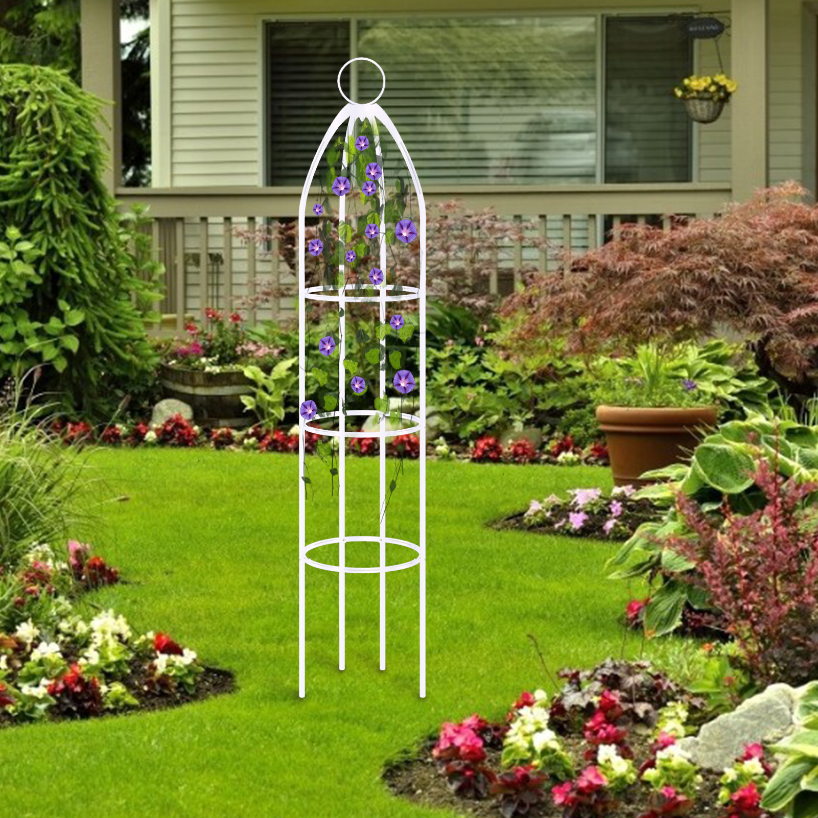 Estante de hierro desmontable para plantas trepadoras, marco de soporte para cultivo de flores y verduras, enrejado para jardín al aire libre, decoración de jardín
