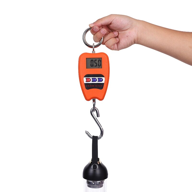 Hanging Scales Luggage Weighing Scale 200 kg / 441 lb Digital Weight Scale Handheld Mini Crane Scale with Hooks for Farm