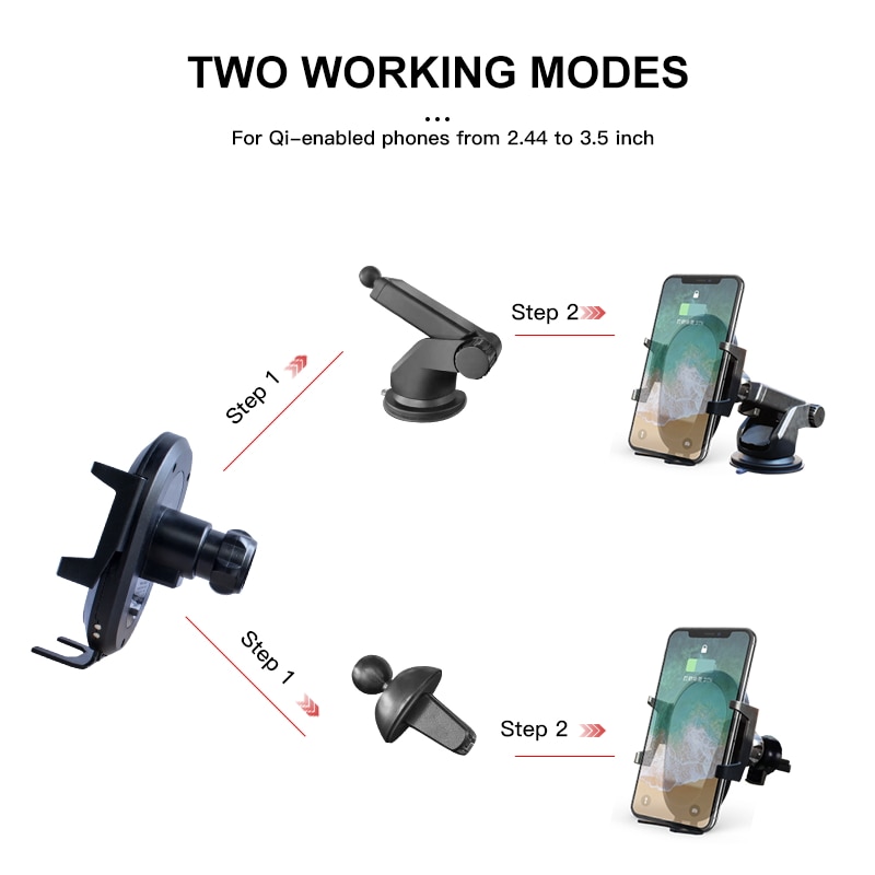 IONCT 10W Schnelle Drahtlose Auto Ladegerät Halterung Für IPhone 11 XS XR X 8 Qi Lade stehen Schwerkraft Auto telefon Halter für Samsung S10 S9