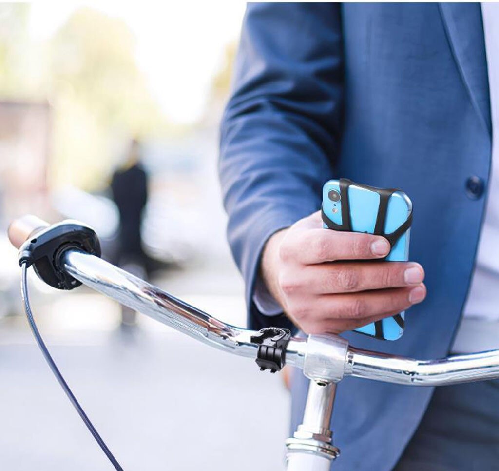 25#  silikone cykel telefon holder motorcykel til iphone 12 11 pro max 7 8 plus x xr xs mobiltelefon stativ gps klip hurtig montering