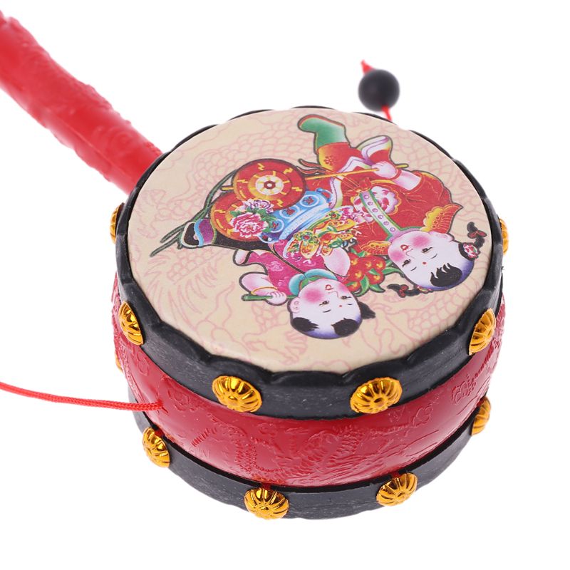 Spin hochet tambour singe tambour chinois enfant jouet Q22D