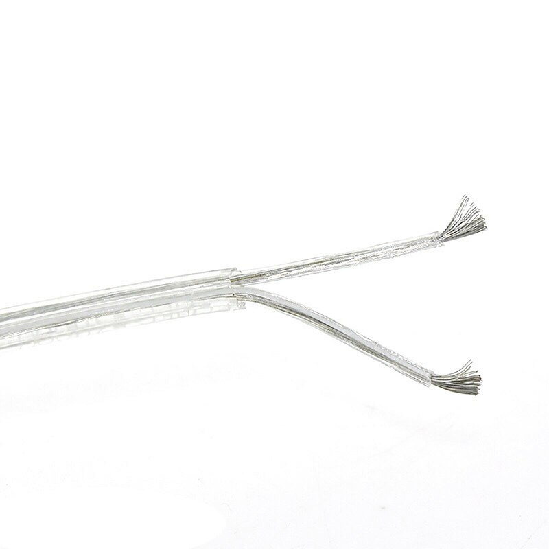 1/2/5/10 Meter 2 Core Transparante Platte/Ronde Elektrische Kabel Clear Vertind Koperdraad Thuis Slaapkamer bar Verlichting Lamp Fitting
