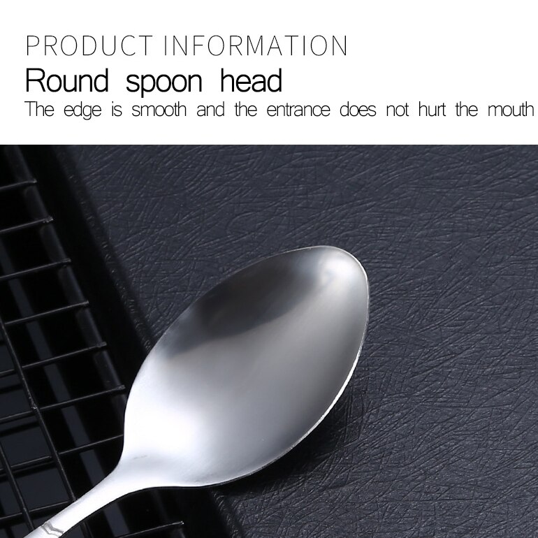 4 pcs silver tableware set / silver stainless steel tableware coffee spoon tableware kitchen dinner tableware portable tableware