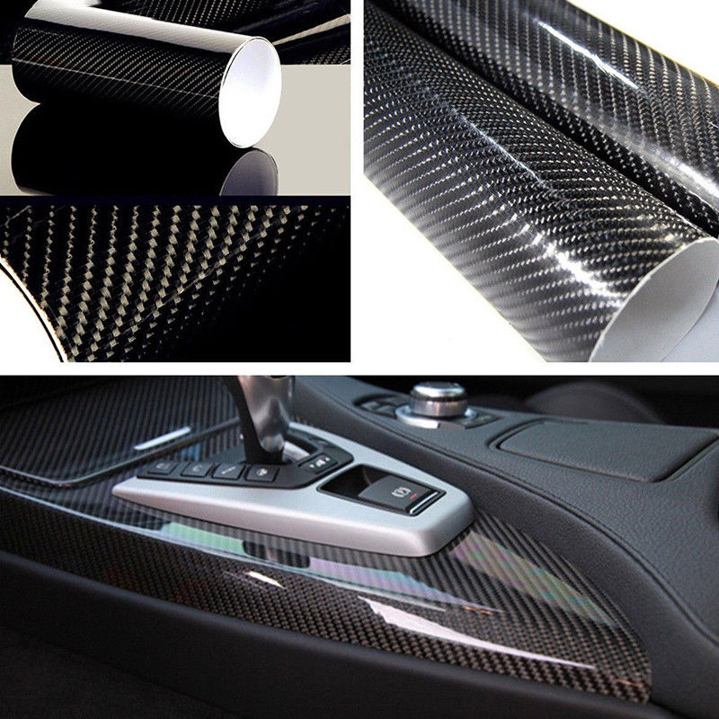 Met Schraper Speaker Oppervlakken Glossy Black Carbon Wrap Auto Sticker 30*152 Cm Ultra Gloss