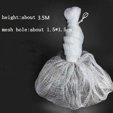 Red de fundición con bolsillo inferior de 2,5 m/3m/3,5 m, plomada de acero tradicional, herramienta de pesca: Morado