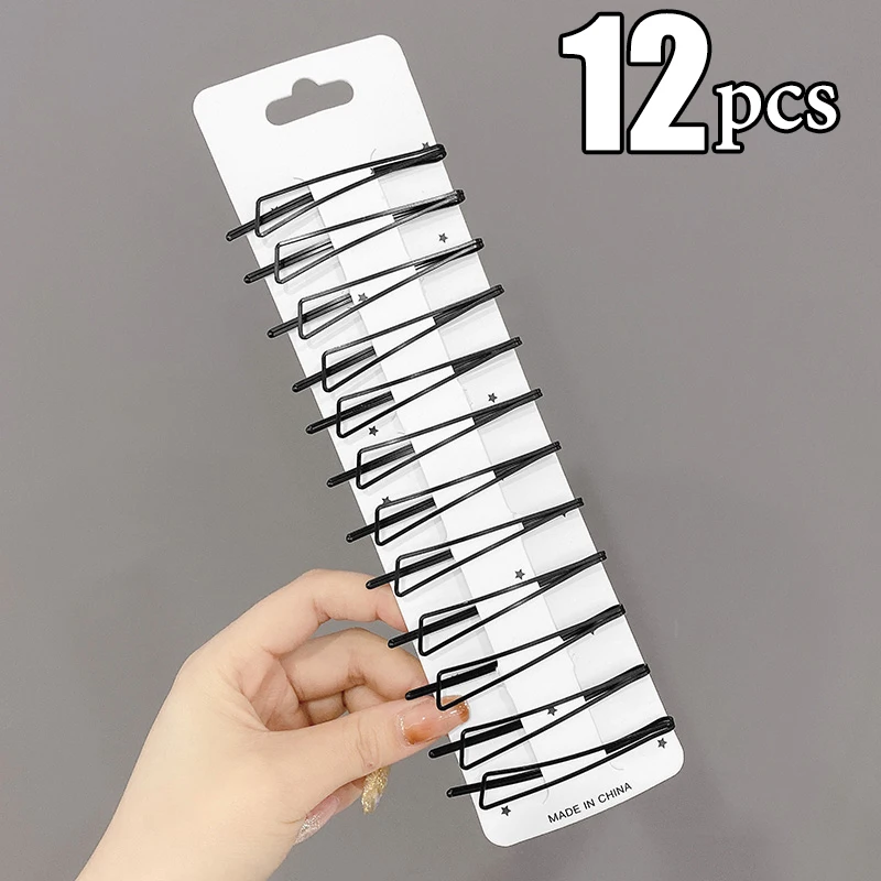 3/12 Uds pasadores de Metal negro pinzas para el cabello horquillas onduladas horquilla de Invisible BB Clip onda horquilla accesorios para el cabello: Rosa