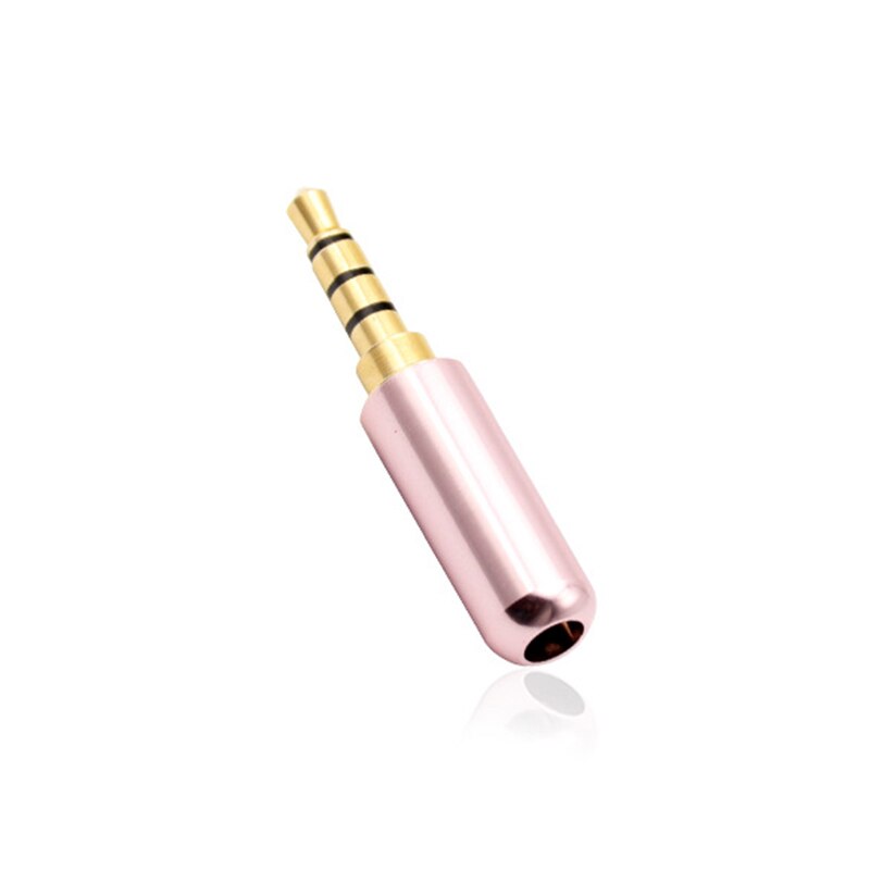 DIY Earphone 3.5mm 4 Pole Stereo Jack Gold Plated Headphone Repair Jack Adapter Metal Alloy Audio Wire Solder Connector: Rose Gold / 5 Pcs