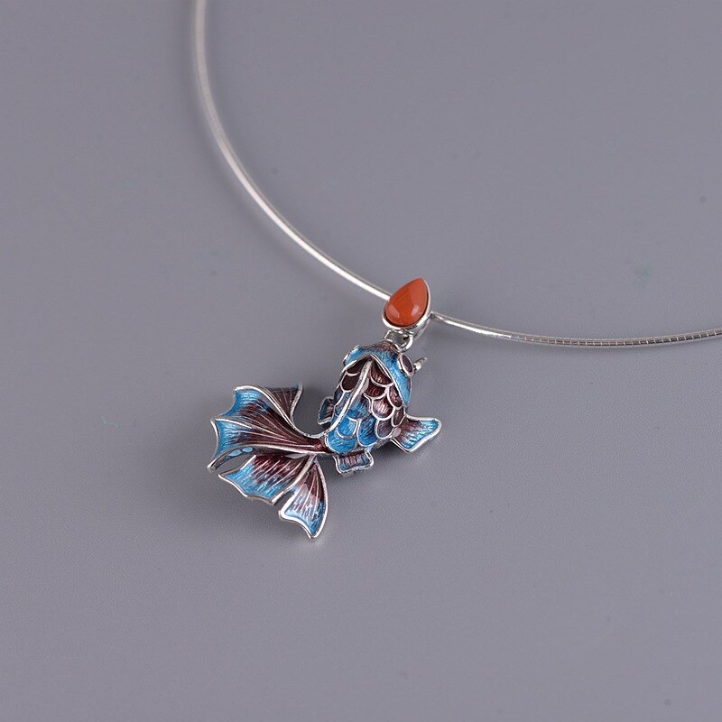 BALMORA Original Plata de Ley 925 auténtica colgante Vintage para collares Koi Carpa dijes para mujer joyería de San Valentín