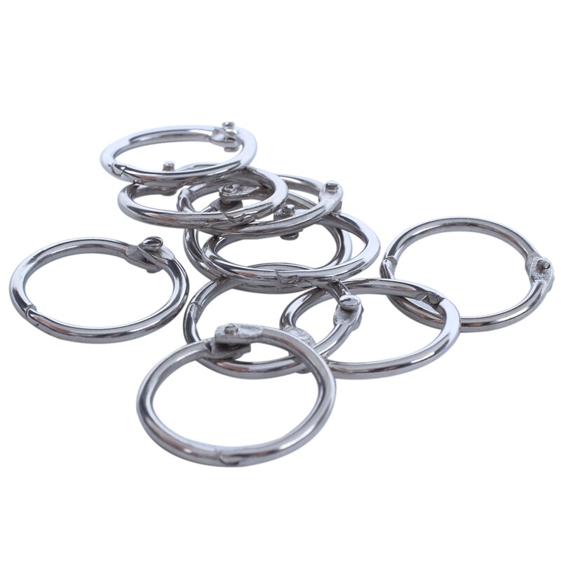 10 Hinged Rings Metal Binder Craft Split Hinge For Scrapbooking Photo Album Card 25X20mm
