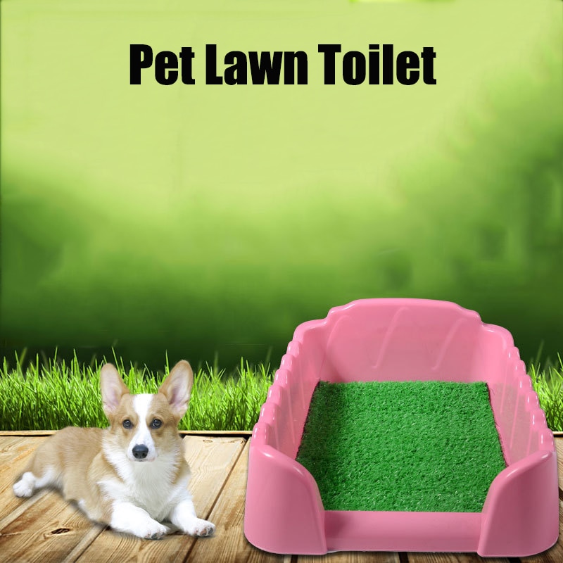 Plastic Hond Potje Wc Met Gras Hek Mat Potje Training Pad Lade Wc Voor Indoor En Outdoor Maat: S/M
