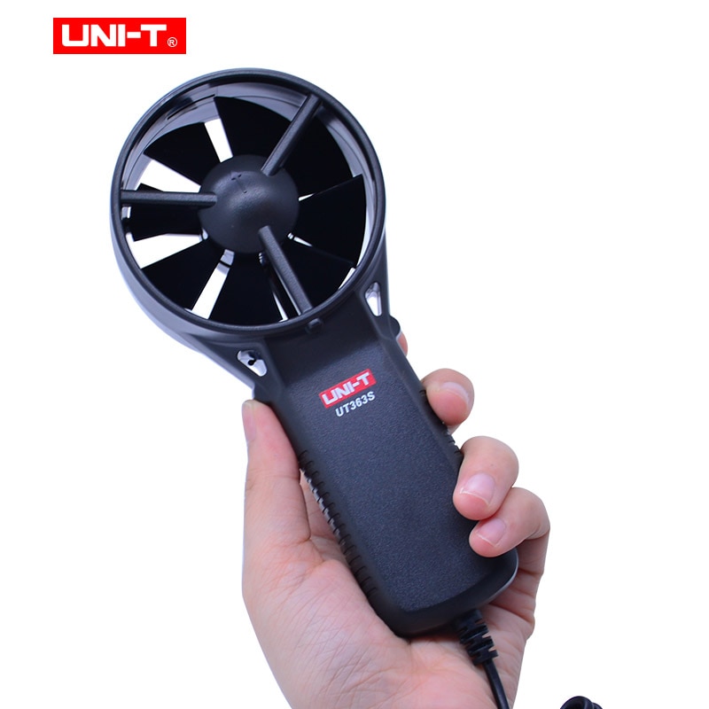 Anémomètre Numérique Portable - Mesure Vitesse Du Vent (5 Unités) Et Température - Écran Rétroéclairé, Échelle De Beaufort - Pour Agriculture, Industrie, Loisirs (Jaune/Noir)