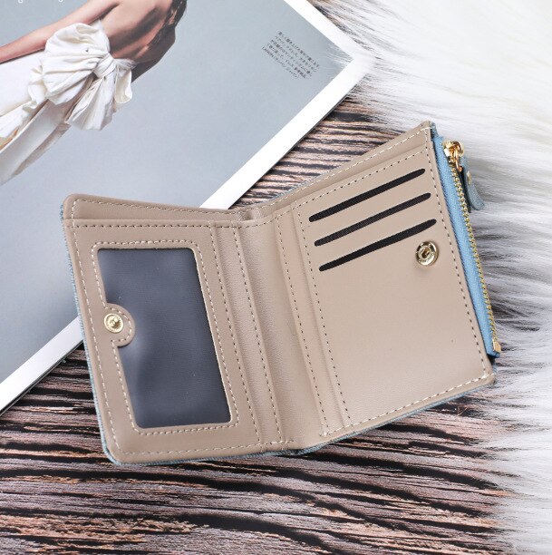 Jeans Stijl Portemonnee Kat Geborduurde Canvas Patroon Grote Capaciteit Gesp Houdt Mobiele Telefoon Pocket Decoratieve Vrouwen Tas