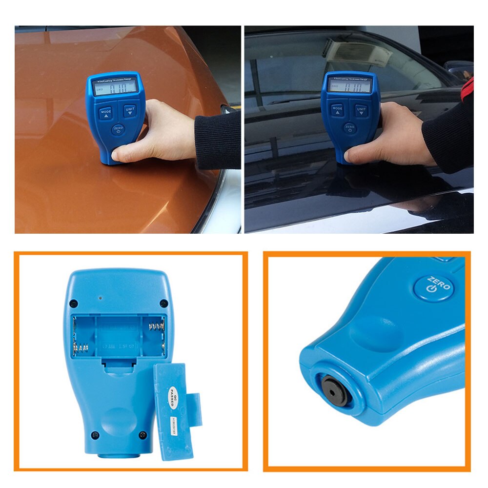 Portable Paint Film Meter Tester Coating Measure Thickness Gauge Digital Portable Mini Thickness Gauge Tester