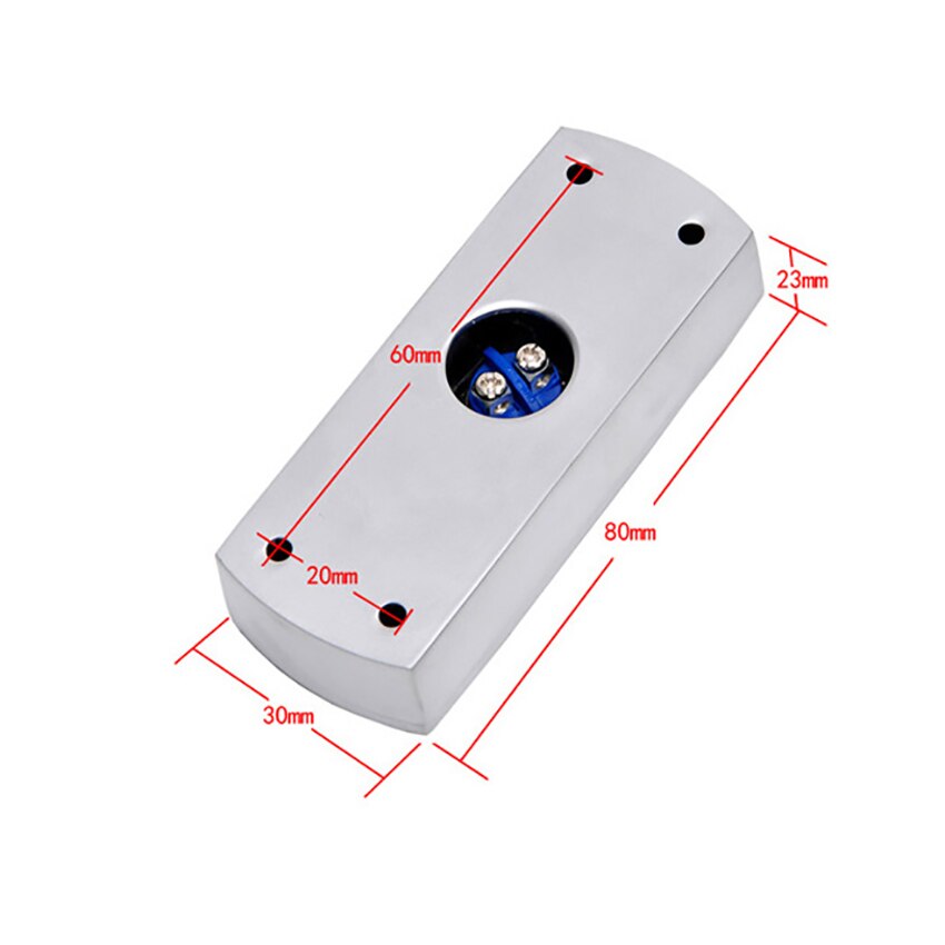 Push to Exit Button Switch NO/COM Output Zinc Alloy Panel with/without LED Light for Access Control Door Release Button Switch