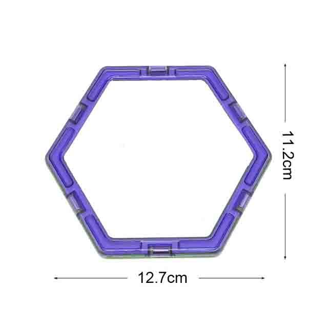 Sviluppo di intelligenza dei bambini bastone regalo preferito building block giocattoli Creativi di disegno magnetico multi-tipo di blocchi di costruzione: hexagon