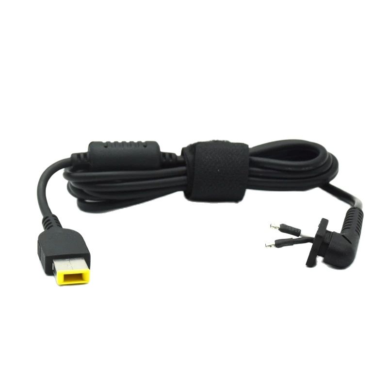 DC Dica Plug Conector Cabo, Cabo de alimentação para Lenovo Thinkpad, Conector Quadrado Yoga, Adaptador de carregador, 1.5m, 5ft