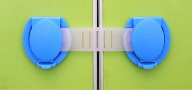 1PC Baby Security Lock Kid Safety Products Plastic Baby Safety Protection For Children Child Locks Cabinet Door: blue