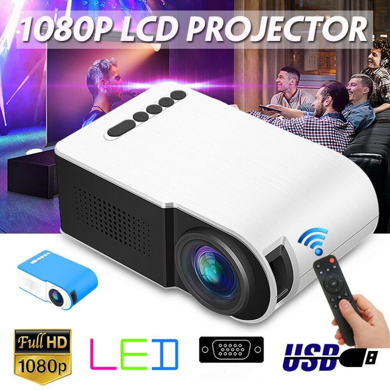 1080P Mini LED Projektor YG210 Tragbaren Heimkino Theater 320*240 Pixel Unterstützung USB HDMI Home Media Video player Kinder