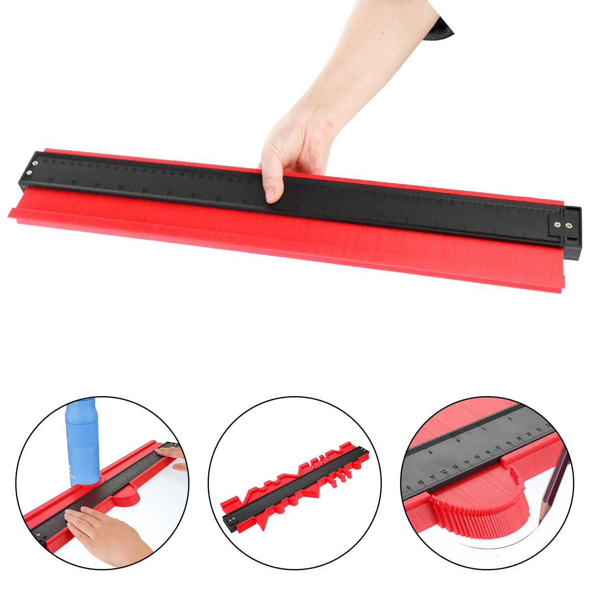 Profile Measuring Tools Deep Duplicator Tiling Laminate Woodworking Multi-functional Irregular Plastic Gauge Contour Gauge Ruled