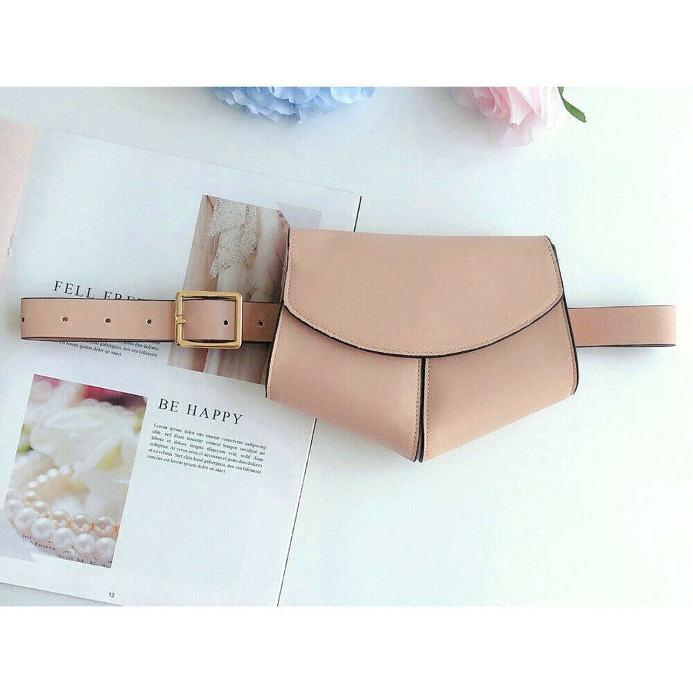 neueste Heiße Damen Fanny Taille Fanny Pack Frauen PU Leder Gürtel Tasche Lässig Brust Beutel Schlange Haut Gedruckt Tasche: Rosa
