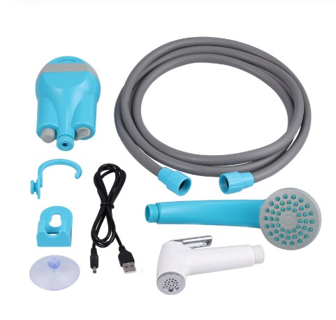 TANiCE Portable Outdoor Shower Handheld Kit Nozzle Pumps Camping Shower Set Portable For Home Car Compact Handheld Shower Nozzle: Default Title