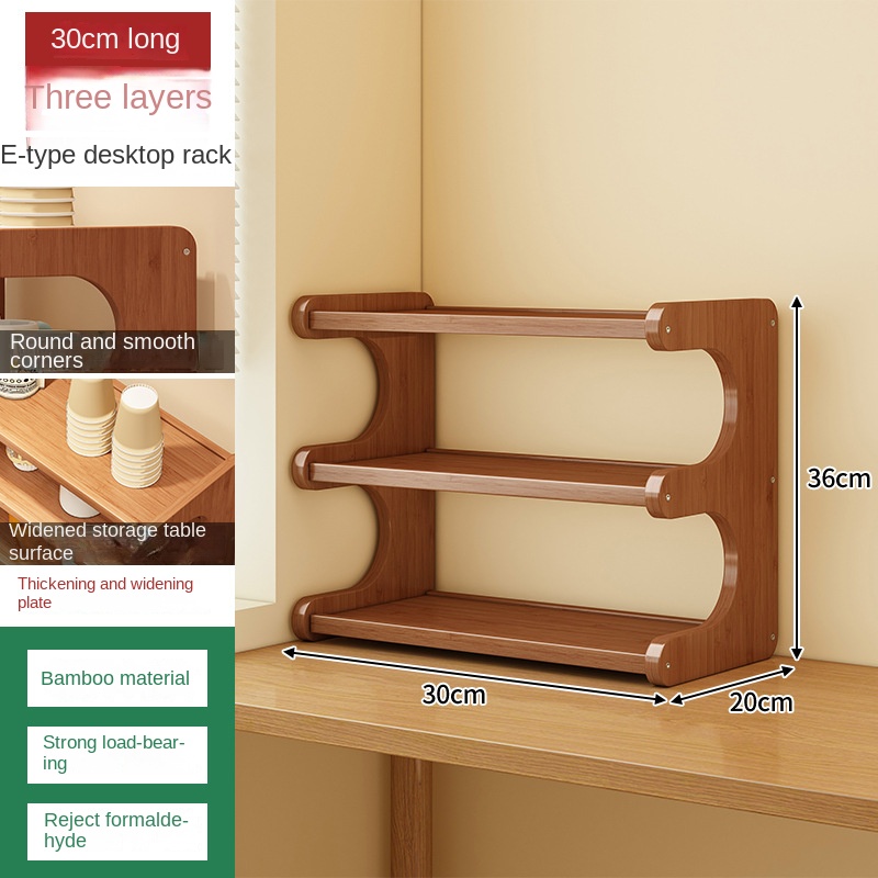 Realife Desktop Storage Rack Multi-layer Storage Rack Bookshelf Kitchen Supplies Office And Home Cup Holder Household Good Items: Red